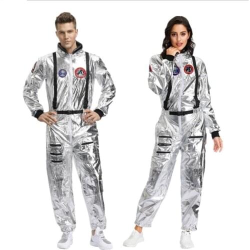 Astronaut Spaceman Costume Cosplay Jumpsuit Carnival Party Clothing For Halloween Christmas New Year Outfits For Adult Men Women