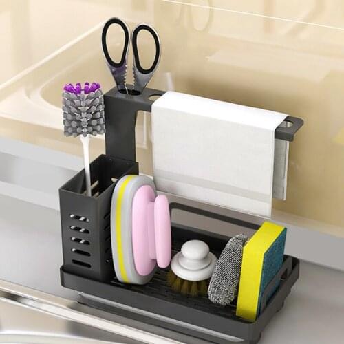 Kitchen Clean the shelf Racks Chopsticks Drain Baskets Dishcloths Racks Integrated Multifunctional Storage Rack