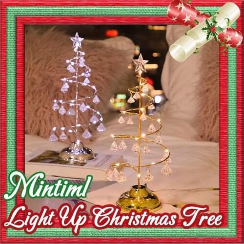 Mintiml Light Up Christmas Tree Mini Christmas Tree With Lights Small Accessories Cone Gifts Christmas Desktop New Year Decorati