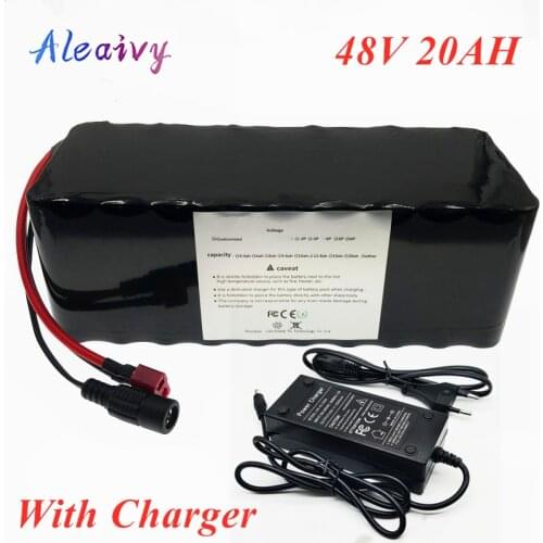 New 100% Original 48v 20Ah 1000w 13S3P Lithium-ion Battery for 54.6v Electric Bicycle Scooter with BMS Discharge + Charger