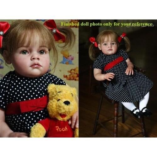 NPK Reborn toddler Doll Kits for 28inches Soft Vinyl Reborn Baby Dolls Accessories for DIY unpainted blank Reborn Dolls Kits