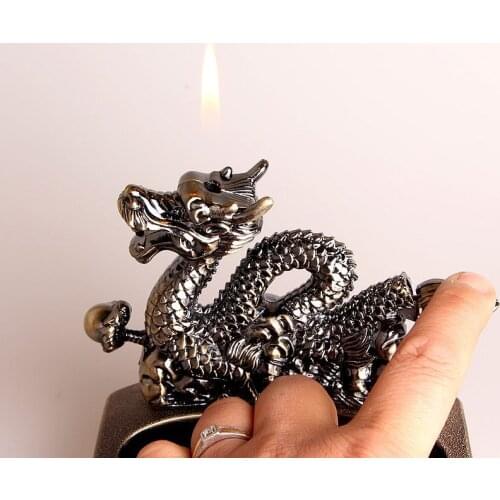Soaring Dragon Ashtray with Lighter Creative Ashtray Open Flame Lighter Weed Trays Accesories Briquets Et Accessoires Fumeurs
