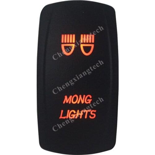 DC12V 24V LEFT LIGHT Rocker Switch AMBER Led lamp 5 Pin ON/OFF SPST Marine Grade Waterproof IP66