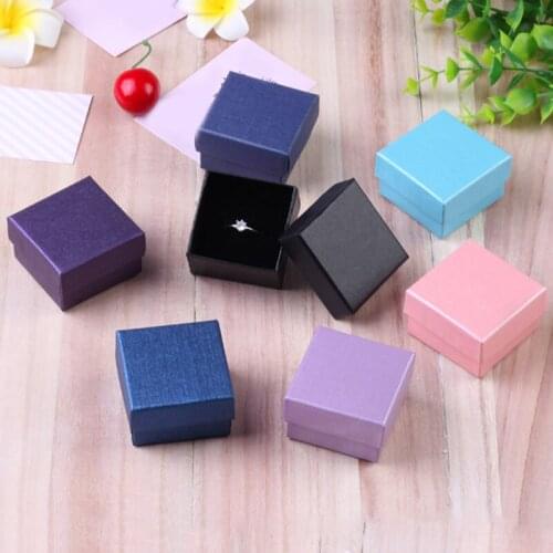 1pcs Cardboard Jewelry Set Gift Box Ring Necklace Bracelets Earring Gift Packaging Boxes With Sponge Inside Rectangle