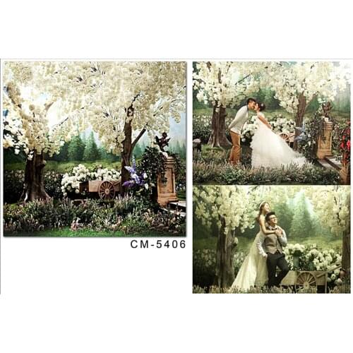 Photography Background 5x7 Flowers and Trees Greenland Forest Wedding Photo Shoots for Photo Studio Real Professional Background