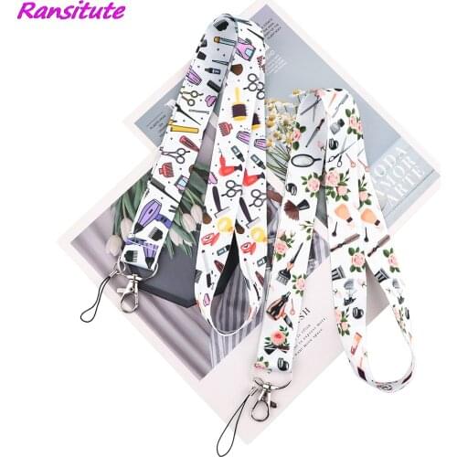 Ransitute R1973 Repair Barber Tools Scissors Comb Lanyard Badge ID Lanyard Mobile Phone Rope Key Lanyard Neck Straps Accessories