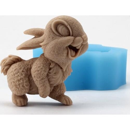Silicone Soap Mold For Soap Making Rabbit Shape Craft Resin Clay Chocolate Candy Mould