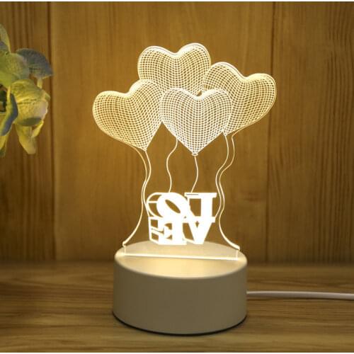 3D Plate LED Lamp Creative 3D LED Night Lights Novelty Illusion Night Lamp 3D Illusion Table Lamp For Home Decorative