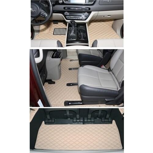 Top quality! Custom special car floor mats + trunk mat for KIA Sedona 7 8 seats 2019 waterproof car carpets for Sedona 2018-2015