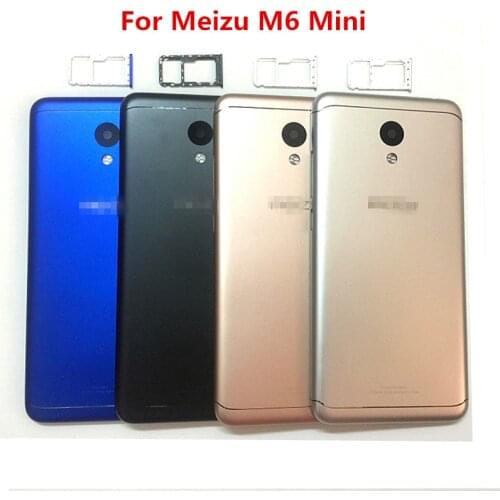 Battery Back Cover with Camera Lens + side button keys + SIM card slot Replacement Parts For Meizu M6 Mini M711H M711Q