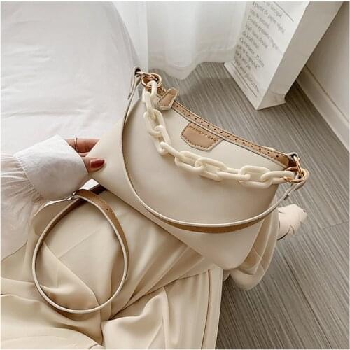 Chain PU Leather Shoulder Messenger Bags For Women 2020 Small Crossbody Bag Travel Chain Handbags and Purses Sac A Main Femme