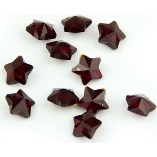 100-2000pcs 14mm Siam Crystal Handmade Beads Crystal Five Stars Beads Top Quality Glass For Jewelry Wedding Decoration DIY