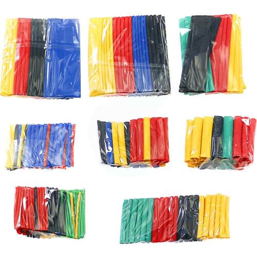 328pcs 2:1 Polyolefin Halogen-Free Heat Shrink Tube Sleeving 5 Color 8 Size