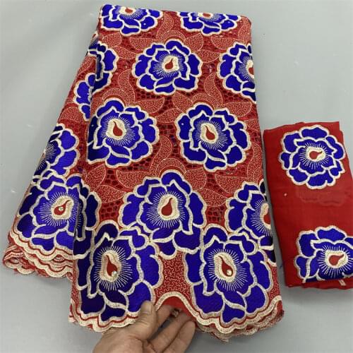 7 yard With Scarf Swiss lace fabric latest Dry lace embroidery African 100% cotton fabrics Swiss voile lace Dubai style HL11014