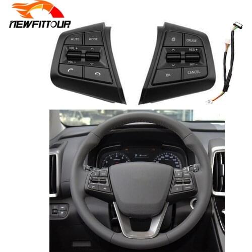 Car Cruise Control Switch Multifunction Steering Wheel Button with Wire For Hyundai IX35 2018 Auto Parts