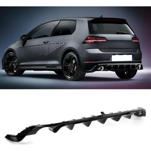 Rear Bumper Diffuser Gloss Black for TCR Rear Bumper Diffuser Valance Kits Fit for MK7.5 Facelift 2017-2020