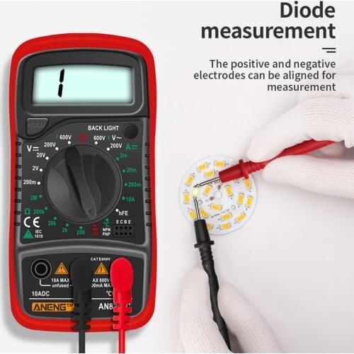 ANENG AN8205C Digital Multimeter 6000 Counts Auto Ranging AC/DC Voltage Meter Flash LCD Back Light Large Screen 113A/D