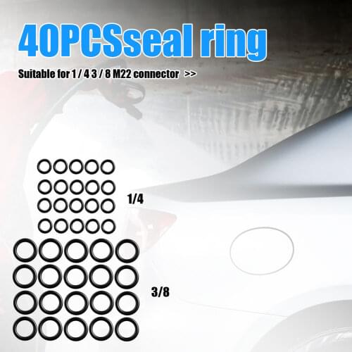 40pcs Car Power Pressure Washer O-Rings Replacement for 1/4 inch 3/8 inch M22 Quick Connect Coupler Auto Accessories