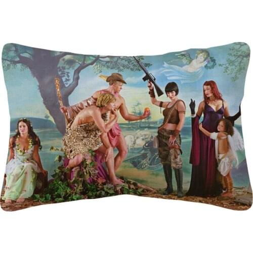 European Oil Painting Man And Woman Portrait Cushion Cover Pillow Case