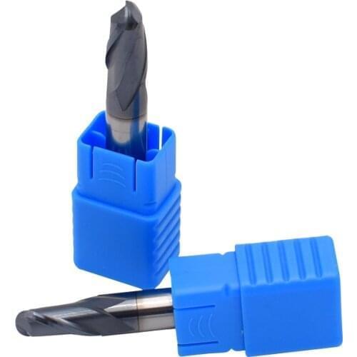 GULING 6 pcs/set R0.5 R0.75 R1 R1.5 R2 R3 Real HRC45 For 2 Flutes Ball Nose End Mill Milling Cutter CNC Router Bits Set