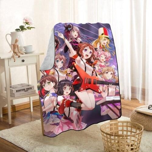 HEARMNY Bang Dream! Anime Blanket Super Soft Warm Microfiber Fabric Blanket For Couch Throw Travel Adult Blanket