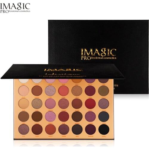 Imagic Eyeshadow 35 Color Glitter Palette Pressed Shimmer Matte Eye Shadow Makeup Long-Lasting Eye Palette For Beauty Cosmetic