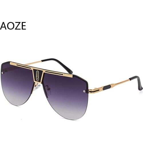 2020 Fashion Vintage Modern Shield Style Rivets Sunglasses Cool Lens High Quality Men Brand Design Sun Glasses Oculos De Sol