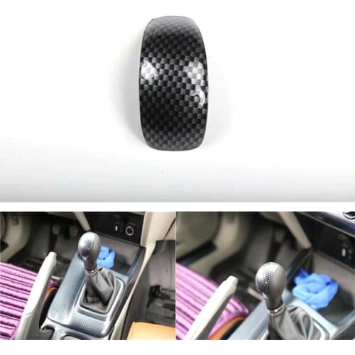 For Honda Civic 9th MT 2012 2013 2014 Car Gear Shift Knob Head Cover Stickers Interior Car Accessories ABS Carbon Fiber Style