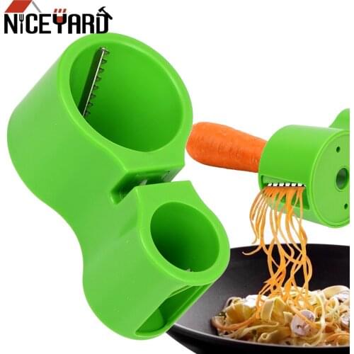 NICEYARD Spaghetti Maker Knife Premium Noodle Cutter Double Grater Spiral Vegetable Slicers Practical Tools With Knife Sharpener