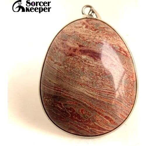 206 New Natural Cabochon Red Malachite Stone Beads Necklaces & Pendants For Women Crystal Jewelry Accessories Gift Sale -FS786