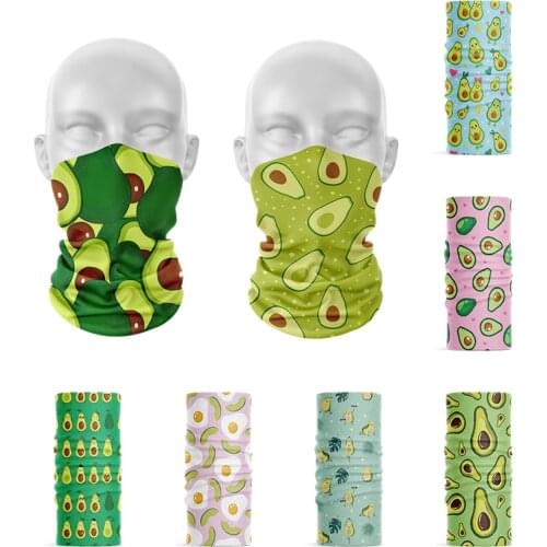 New Avocado Riding Scarf Men Women Funny Green Tubular Scarf Summer Breathable Elastic Face Cover Bandana Handkerchief Headscarf