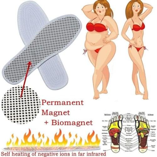 Unisex Slimming Insoles Magnetic Therapy for Weight Loss Anti-Fatigue Self-Heating Massage Shoe Insoles Foot Care Shoes Pad