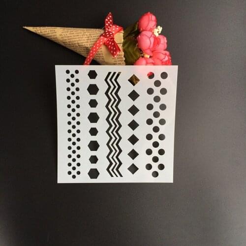 1Pcs 13*13cm Scapbook Stencil Cake Decorating Tool scrapbooking DIY Decorating Stencil Fondant Pattern Printing Spray Template