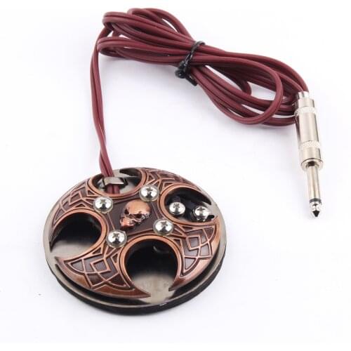 High Quality Skull Foot Switch Pedal Tattoo Clip Cord For Tattoo Machine Tattoo Power Supply Free Shipping