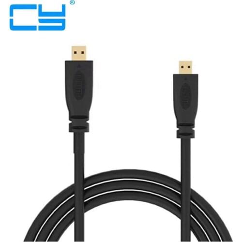 1M high density speed Gold Plated plug HD connector monitor 1.4V 1080P male to male Micro HDMI-compatible cable for ipad phone