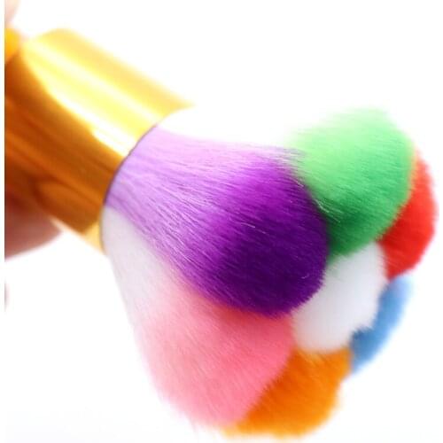 1 Pcs New Colorful Nail Dust Clean Brush Nail Art Manicure Pedicure Soft Remove Dust Acrylic Clean Brush Nail Care Tools