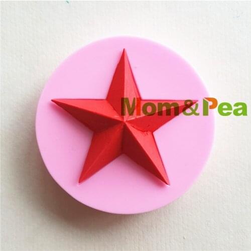 Mom&Pea 1376 Free Shipping Star Silicone Mold Cake Decoration Fondant Cake 3D Mold Soap Mold Food Grade