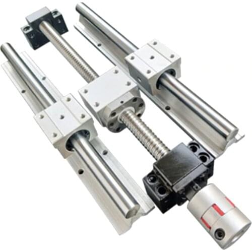 16mm linear guide rail SBR16 350/400mm with slide blocks SBR16UU+ball screw SFU1605 and other accessories z axis cnc parts