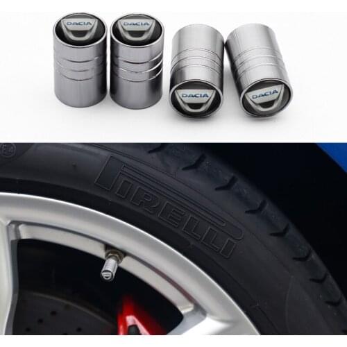 4pcs/1set Car Styling Car Wheel Tire Valve Stem Cap Cover Auto Accessories For Dacia Duster Logan 2 Mcv Sandero Stepway Lodgy