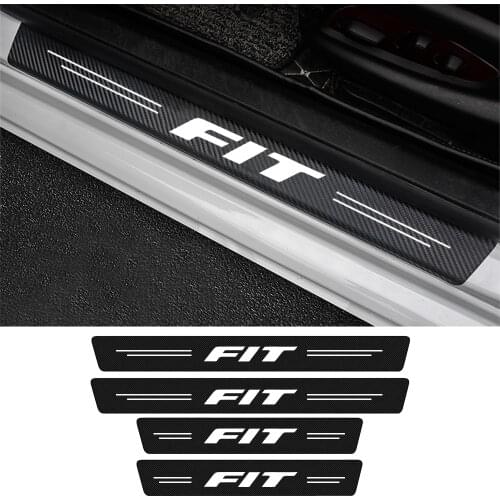 4X For Honda Fit GD GD1 GP GP1 GP5 GK GK3 GK5 GE GE6 GE8 RS 2007 2008 2009 2015 2016 Car Door Threshold Sill Sticker Accessories