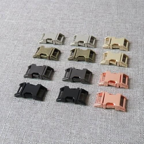 50pcs 15mm metal side release buckle straps belt buckle for pet dog collar necklace bracelet paracord garment sewing accessory