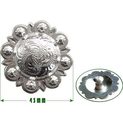 Free shipping zinc diecasting buckle&concho,two sizes.with screw at the back(BKZ8056)