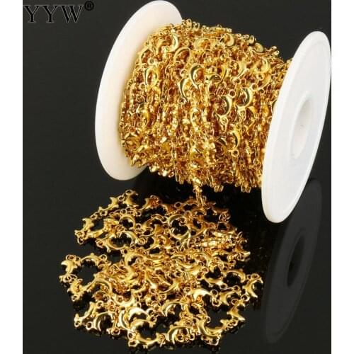 Matal Handmade Jewelry Making Chain 10m/Spool Stainless Steel Women Bracelet Necklace Jewelry DIY Materials Dolphin Shaped