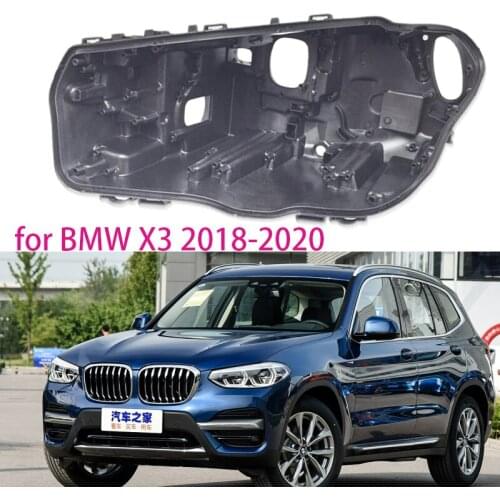 For BMW X3 2018-2020 shell lampshade rear shell Headlight black plastic shell Car black protection base Black base Hernia