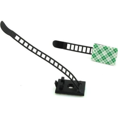 Black sticky wiring fixing seat large length 90mm adjustable movable cable tie Chassis wiring seat