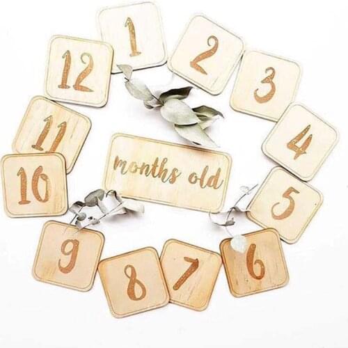 Baby Milestone Set Baby Monthly Newborn Memorial Card Newborn Birth Month Meets Birthday Baby Children Photography Props Toys