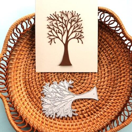 DUOFEN METAL CUTTING DIES tree leaves branches stencil DIY Scrapbook Paper Album 2021 new