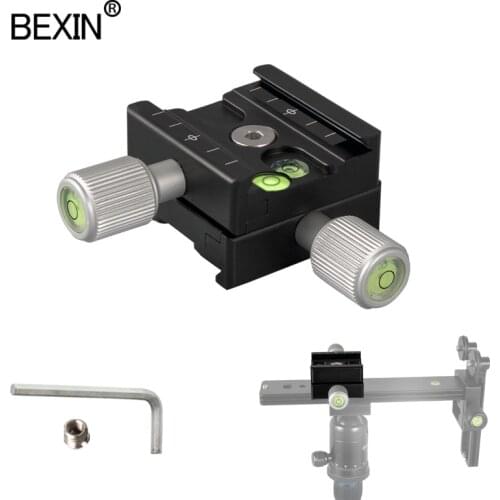 Double sided qr 50 camera clamp tripod quick release plate mount clamp detachable QR clamp for arca swiss plate dslr camera