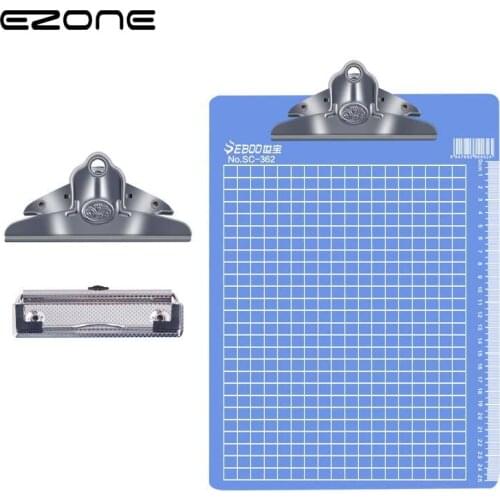 EZONE A4/A5/A6 Writing Clipboard Plastic File Clipboard Metal Clip Green/Blue Butterfly Clip Board Office and School Supply