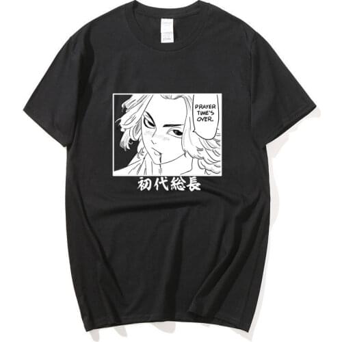 Spring Summer Japanese Anime Tokyo Revengers Print T-shirt Harajuku Mens t shirt Short Sleeve Streetwear Plus size Tshirt